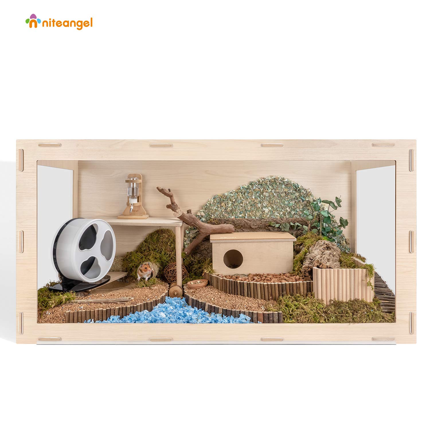 Niteangel Bigger World - Mdf Aspen Terrarium For Hamster Gerbils Mice Lemming Degus Or Other Small-Sized Pets(30 X 15 X 17.7 Inc